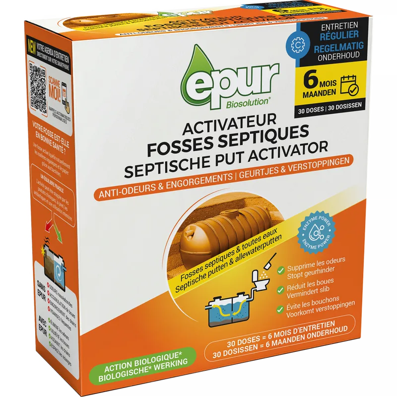 Activateur fosses septiques 6 mois, 750 g