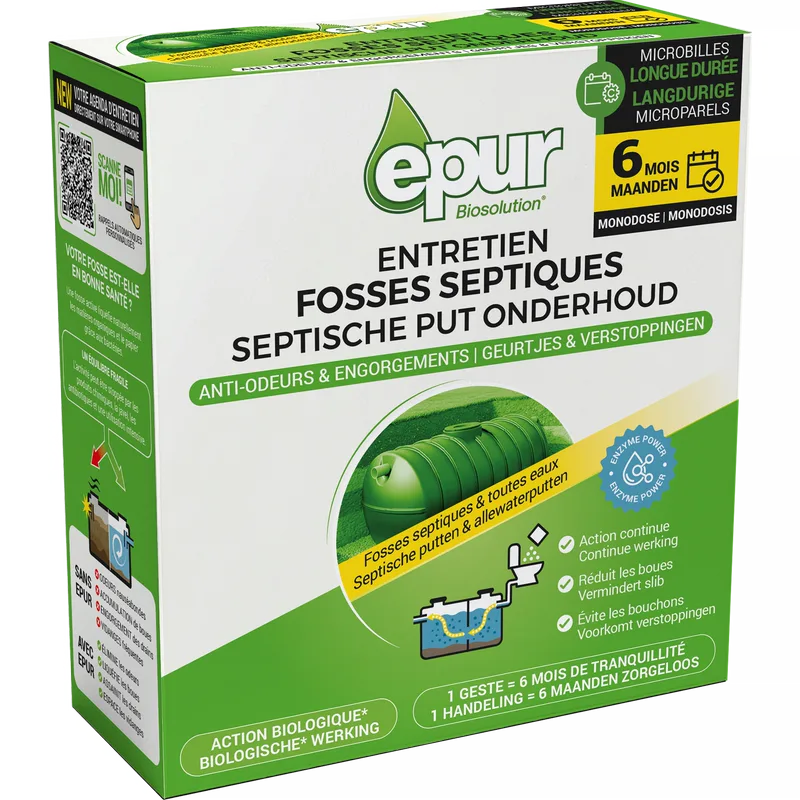 Entretien fosses septiques microbilles 6 mois, 500 g